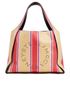 Logo Striped Tote, front view